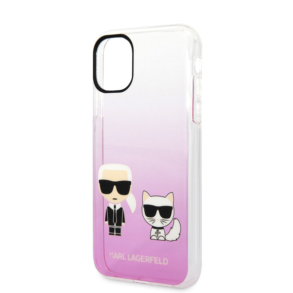Apple iPhone 11 Kılıf Karl Lagerfeld Sert TPU K&C Dizayn Kapak Renksiz