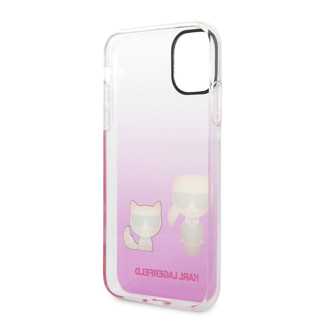 Apple iPhone 11 Kılıf Karl Lagerfeld Sert TPU K&C Dizayn Kapak Renksiz