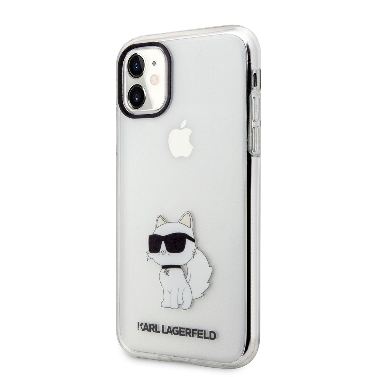 Apple iPhone 11 Kılıf Karl Lagerfeld Transparan Choupette Dizayn Kapak Renksiz