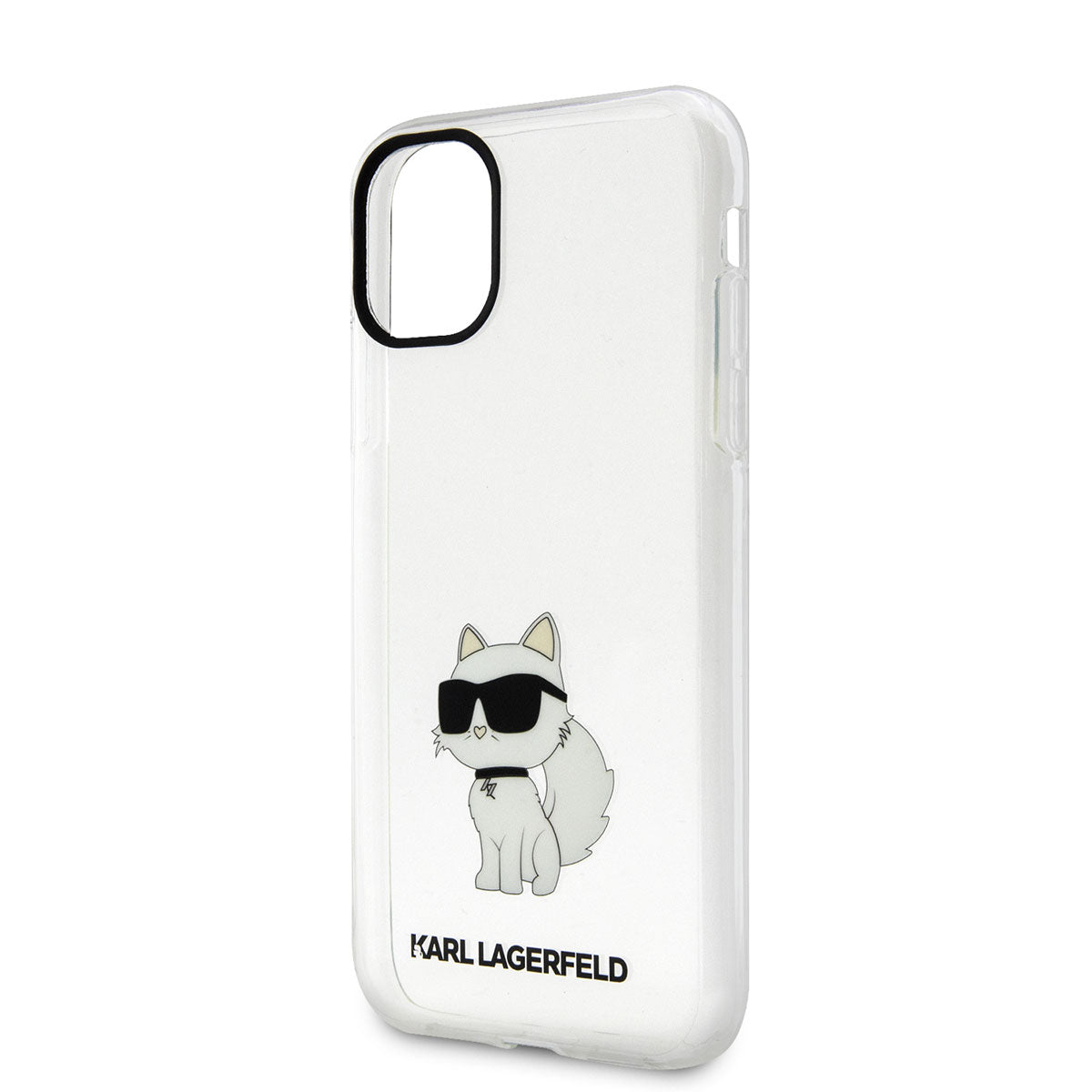Apple iPhone 11 Kılıf Karl Lagerfeld Transparan Choupette Dizayn Kapak Renksiz