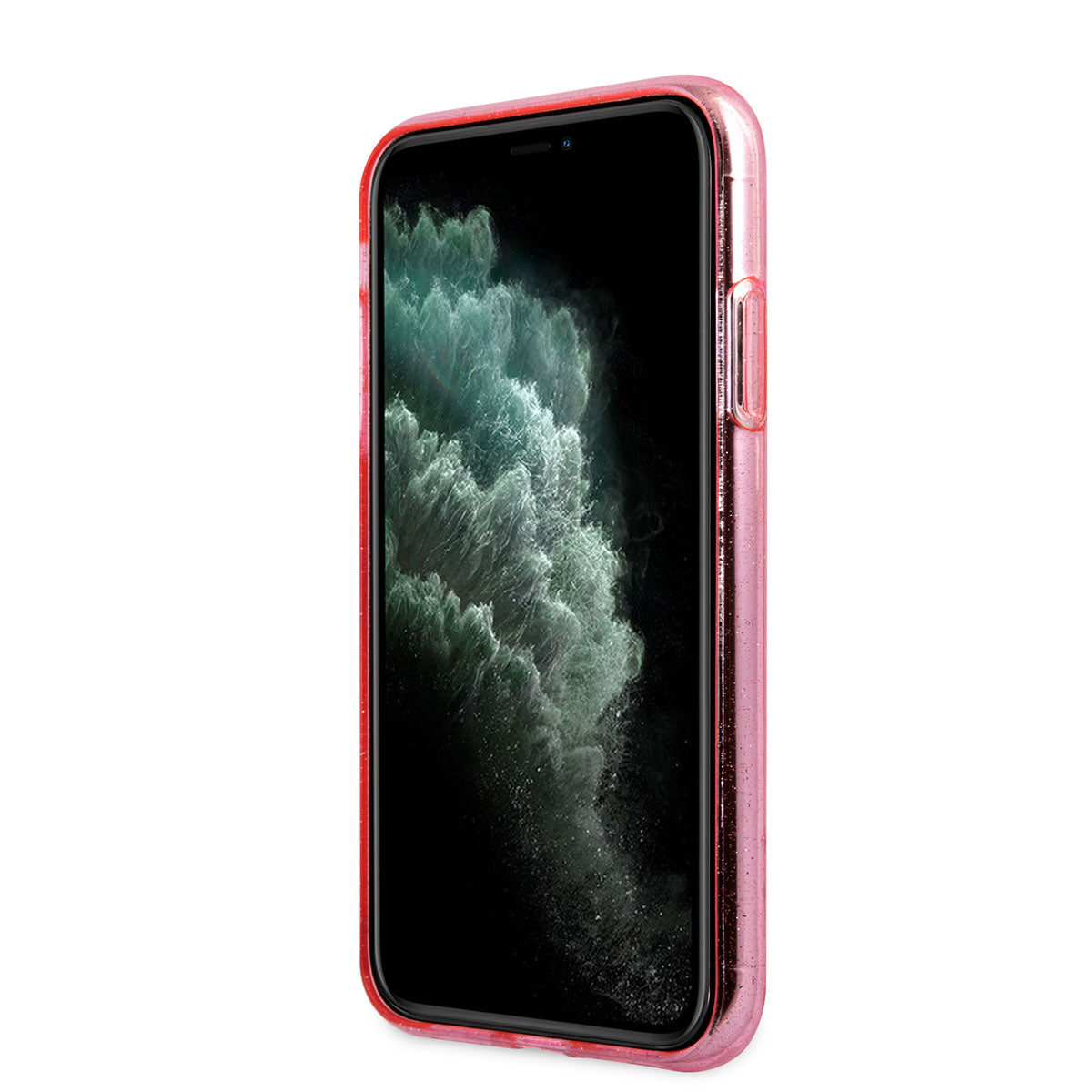 Apple iPhone 11 Kılıf Karl Lagerfeld Transparan Choupette Head Dizayn Kapak Pembe