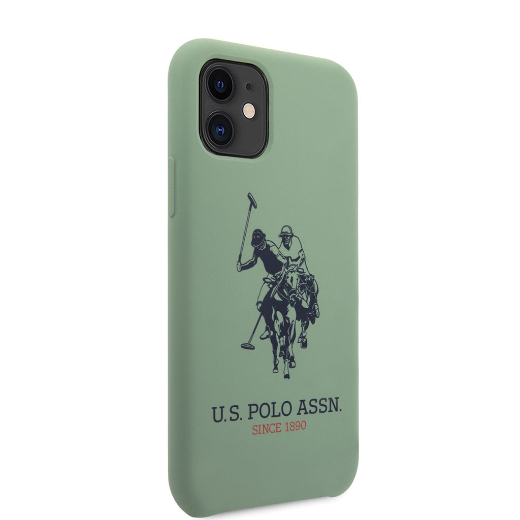 Apple iPhone 11 Kılıf U.S. POLO ASSN. Silikon Büyük Logo Dizayn Kapak Yeşil