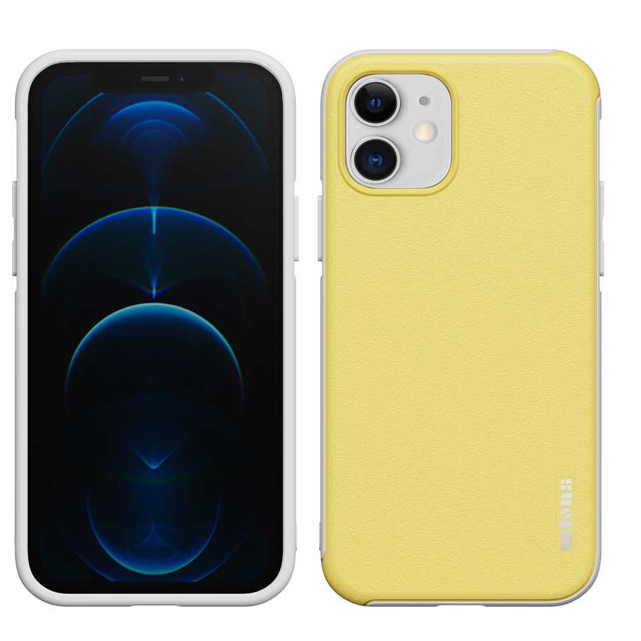 Apple iPhone 11 Kılıf Wlons Hill Kapak Sarı