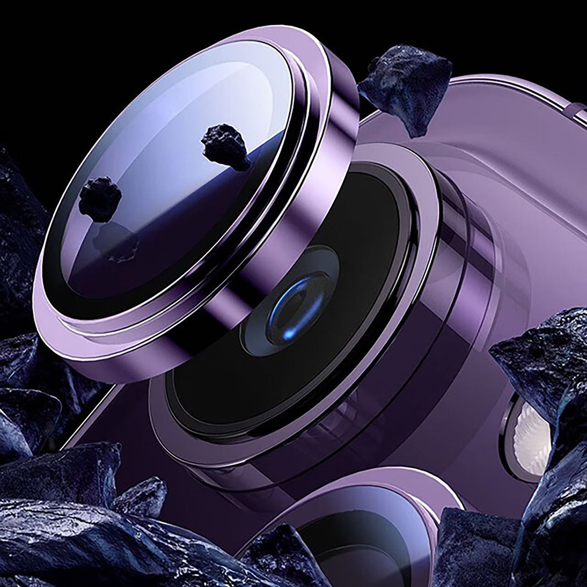 Apple iPhone 11 Pro Max Go Des CL-10 Kamera Lens Koruyucu Gümüş