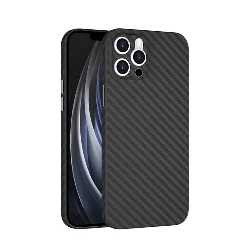 Apple iPhone 11 Pro Max Kılıf Wiwu Skin Carbon PP Kapak Siyah
