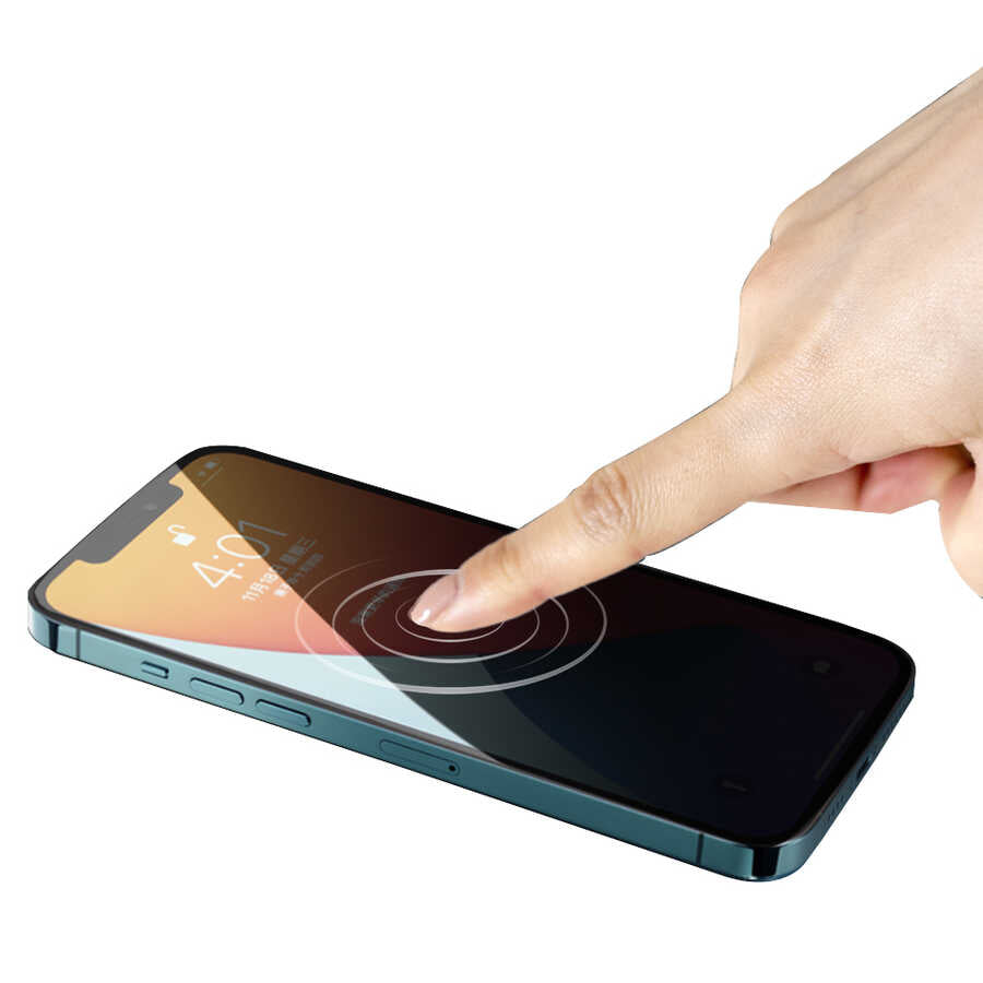 Apple iPhone 11 Pro Max Wiwu iPrivacy HD Anti-Peep Ekran Koruyucu Siyah