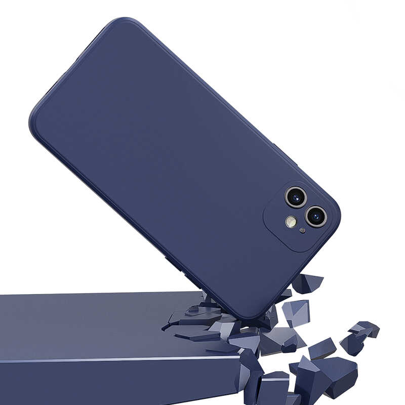 Apple iPhone 12 Kılıf Benks Painting TPU Kapak Lacivert