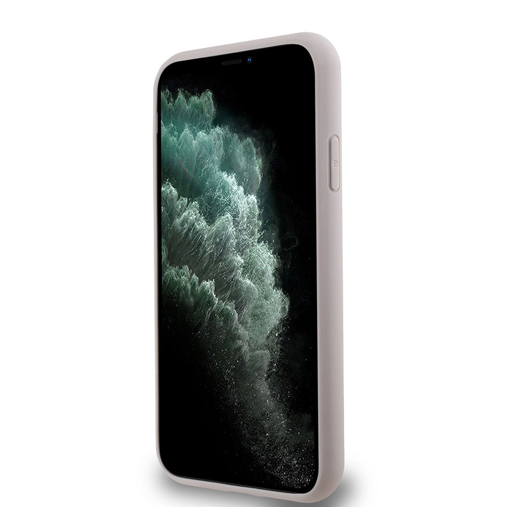 Apple iPhone 12 Kılıf Guess Orjinal Lisanslı M-safe Şarj Özellikli Small 4G Classic Kapak Kahverengi