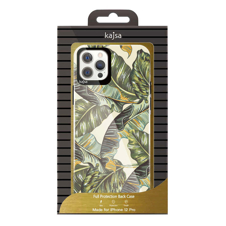 Apple iPhone 12 Kılıf Kajsa Botanic Kapak NO4