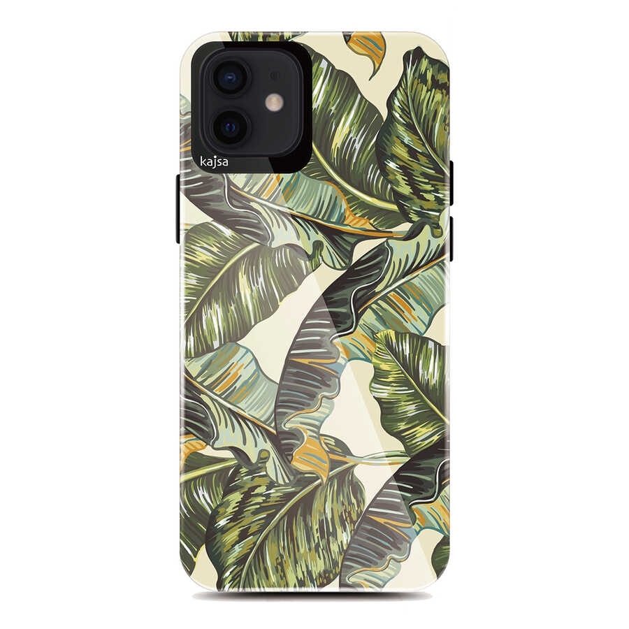 Apple iPhone 12 Kılıf Kajsa Botanic Kapak NO4