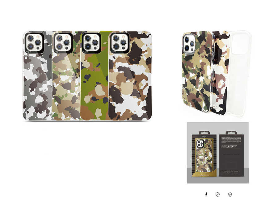 Apple iPhone 12 Kılıf Kajsa Camo Kapak NO4