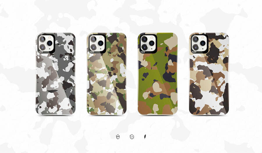 Apple iPhone 12 Kılıf Kajsa Camo Kapak NO2