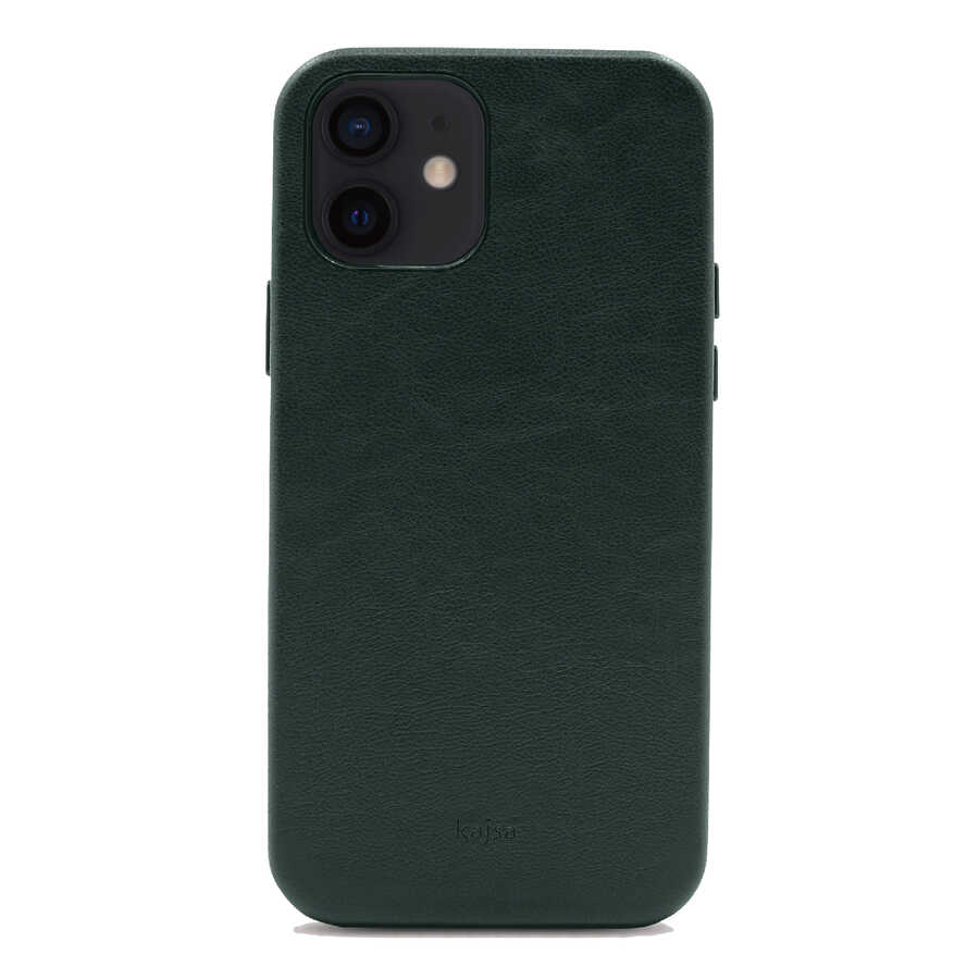 Apple iPhone 12 Kılıf Kajsa Crazy Horse Kapak Yeşil