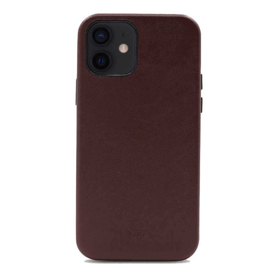 Apple iPhone 12 Kılıf Kajsa Crazy Horse Kapak Bordo