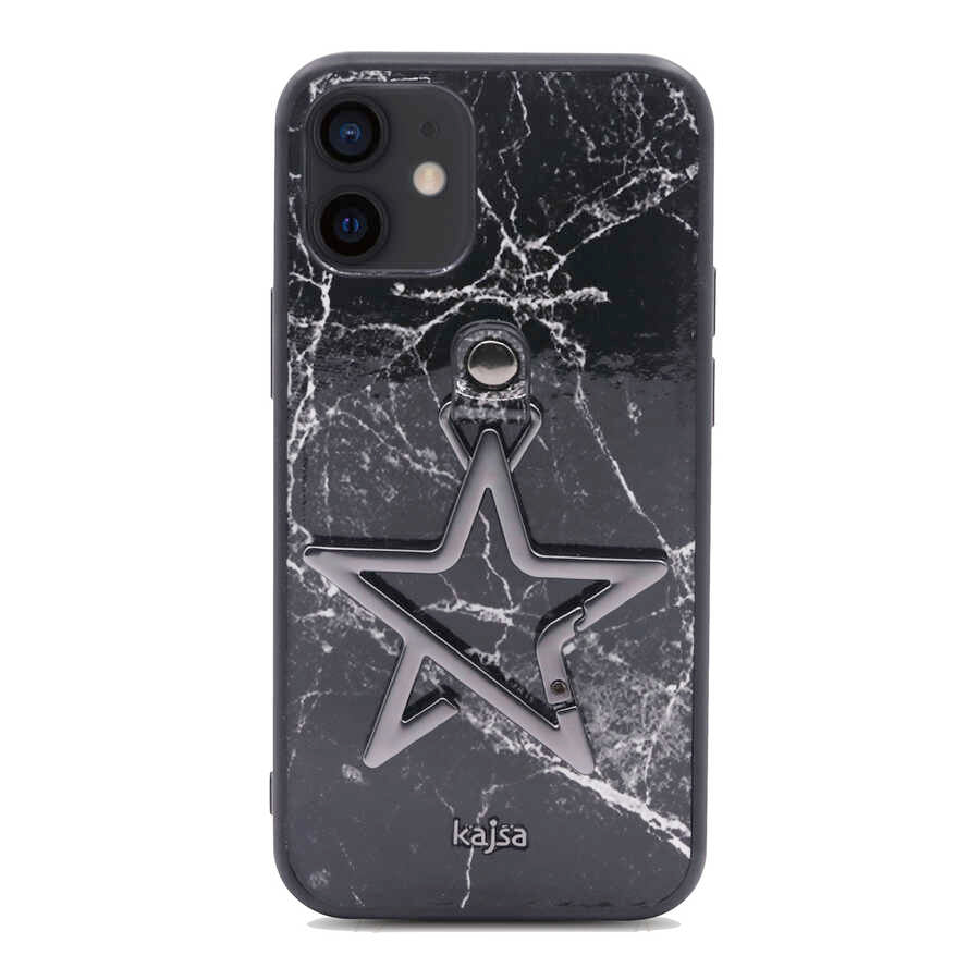 Apple iPhone 12 Kılıf Kajsa Starry Serisi Marble Kapak NO1