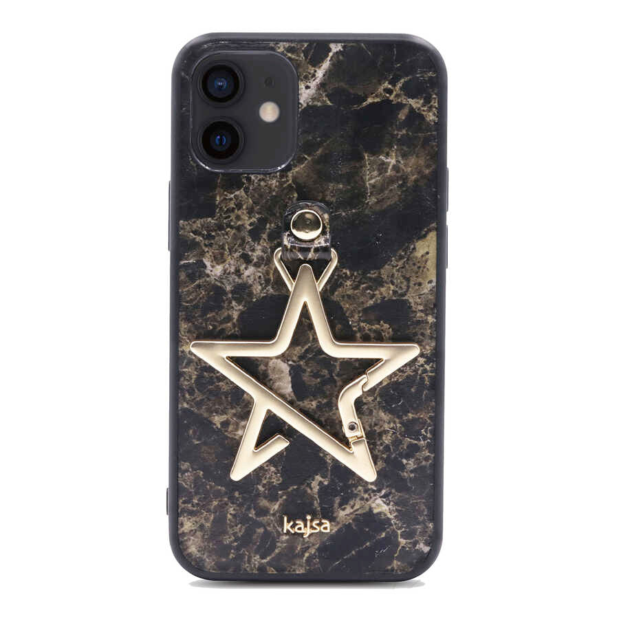 Apple iPhone 12 Kılıf Kajsa Starry Serisi Marble Kapak NO4