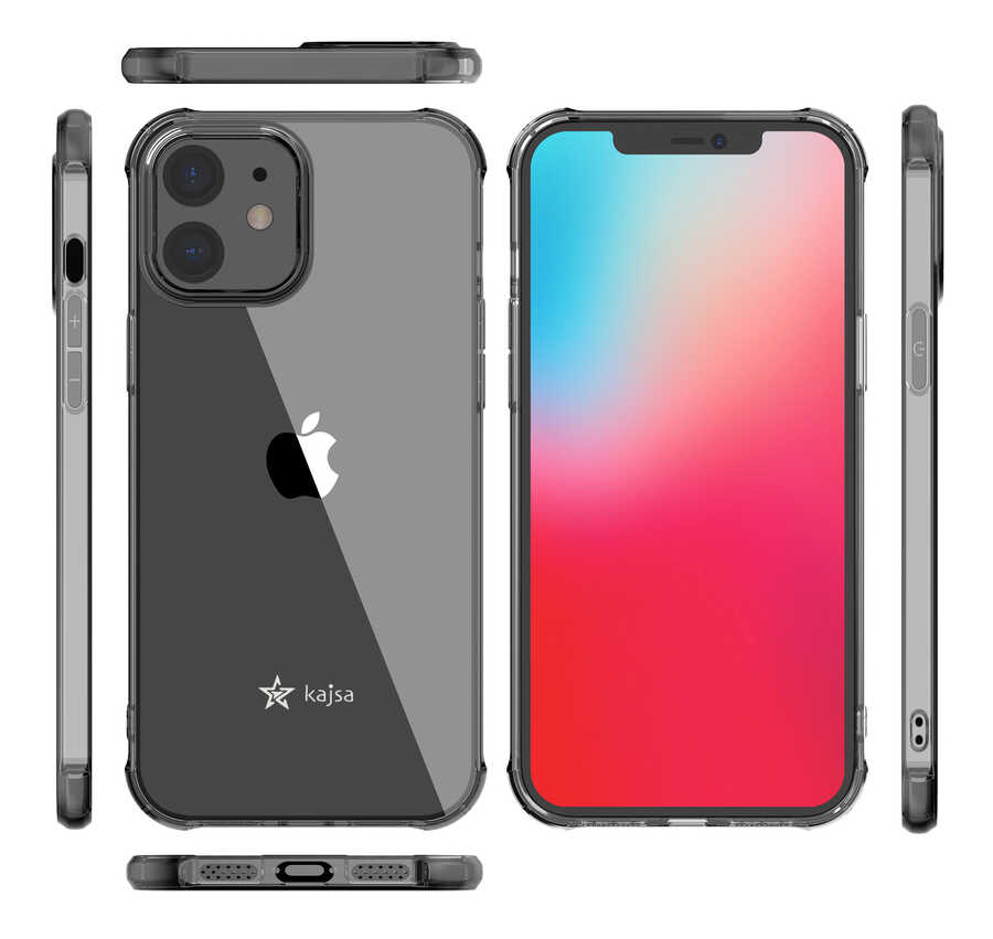Apple iPhone 12 Kılıf Kajsa Transparent Kapak Gri