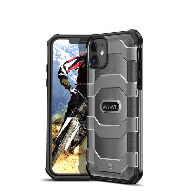 Apple iPhone 12 Kılıf Wiwu Voyager Kapak Kırmızı