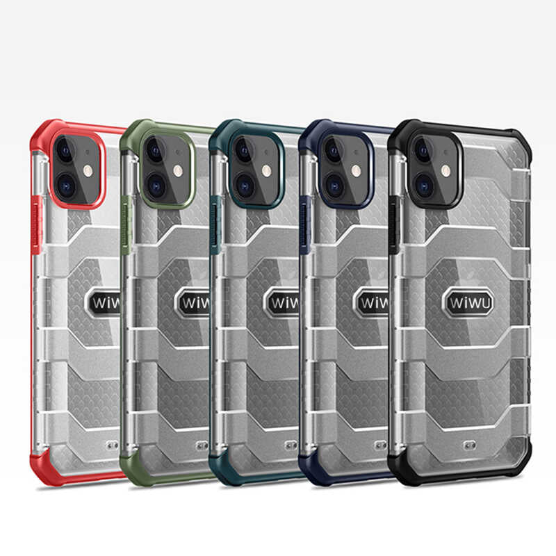 Apple iPhone 12 Kılıf Wiwu Voyager Kapak Siyah