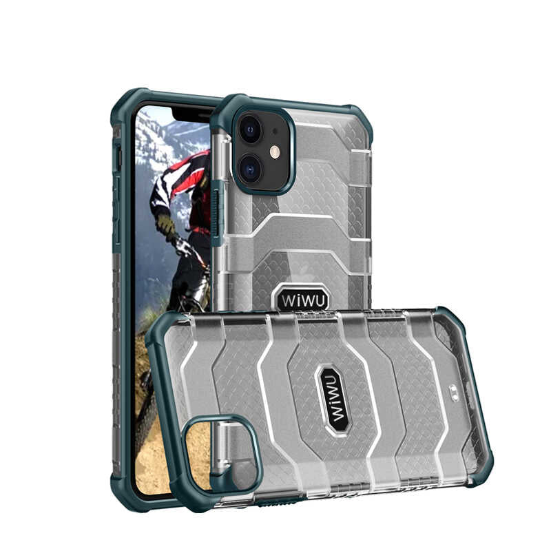 Apple iPhone 12 Kılıf Wiwu Voyager Kapak Siyah