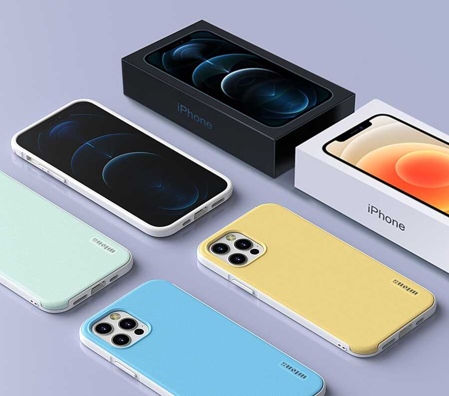 Apple iPhone 12 Kılıf Wlons Hill Kapak Beyaz