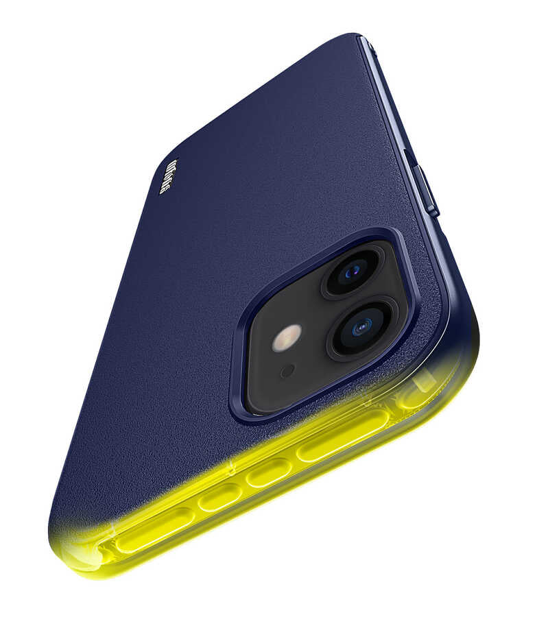 Apple iPhone 12 Kılıf Wlons Hill Kapak Mavi