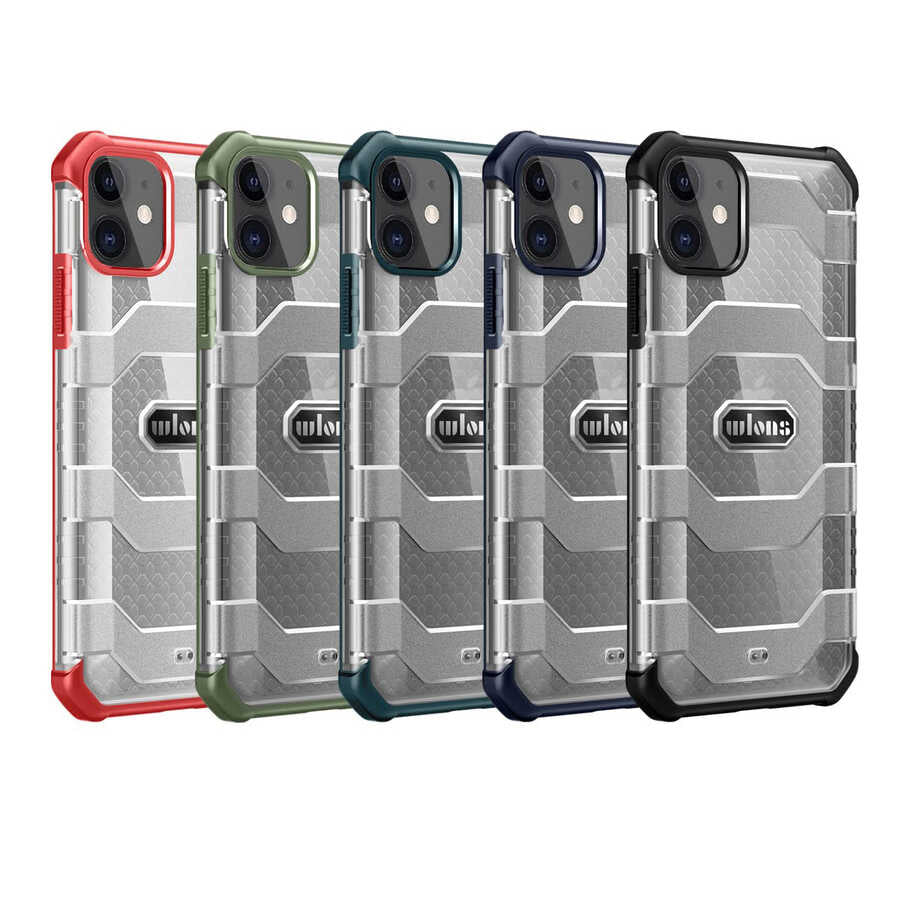 Apple iPhone 12 Kılıf Wlons Mit Kapak Koyu Yeşil