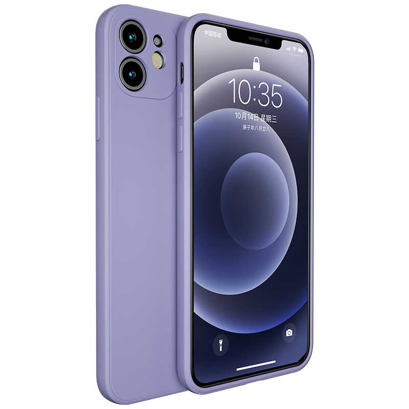 Apple iPhone 12 Mini Kılıf Benks Painting TPU Kapak Lavendery Gray