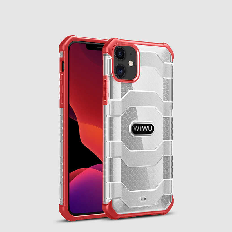Apple iPhone 12 Mini Kılıf Wiwu Voyager Kapak Kırmızı