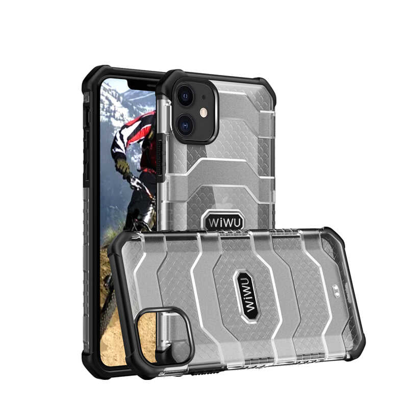 Apple iPhone 12 Mini Kılıf Wiwu Voyager Kapak Siyah