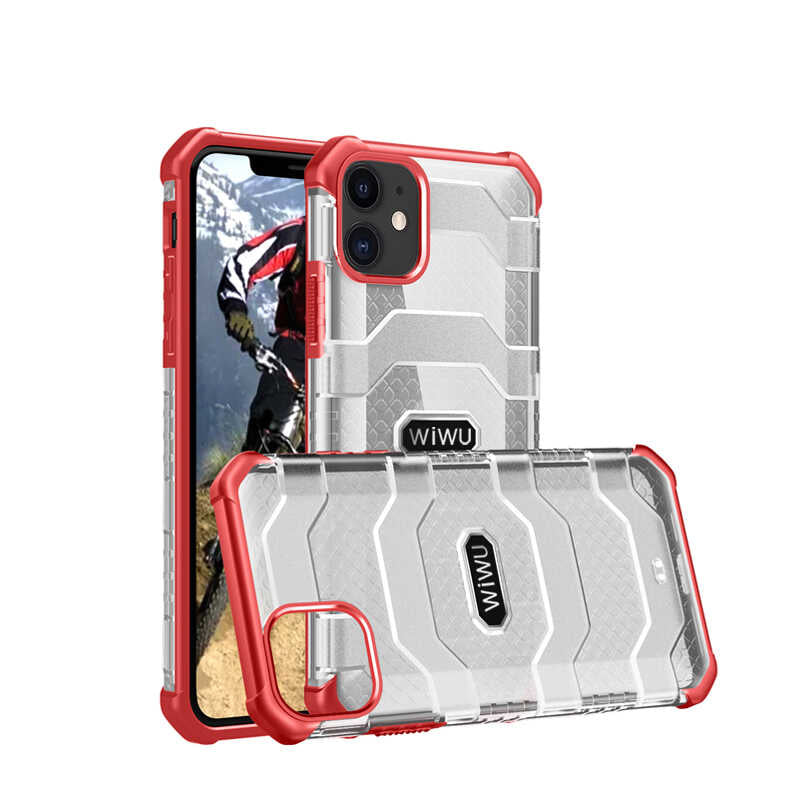 Apple iPhone 12 Mini Kılıf Wiwu Voyager Kapak Kırmızı