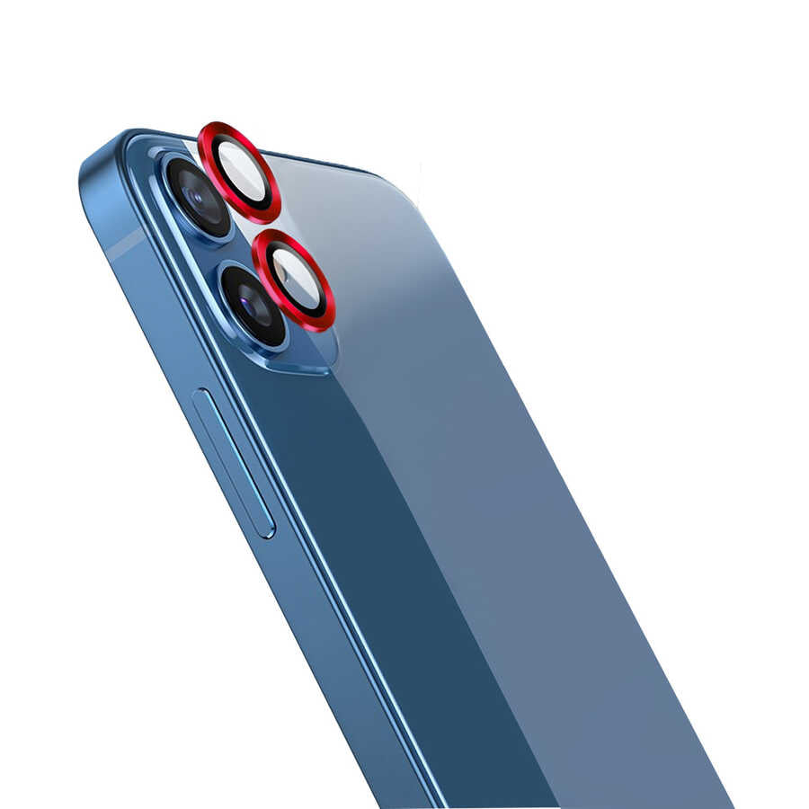 Apple iPhone 12 Mini Wiwu Lens Guard Kırmızı
