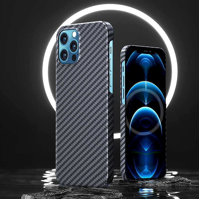 Apple iPhone 12 Pro Kılıf Benks MFİ M-safe Magnetic Aramid Kapak Siyah