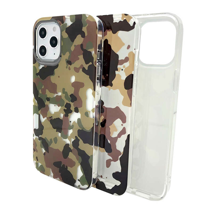 Apple iPhone 12 Pro Kılıf Kajsa Camo Kapak NO4