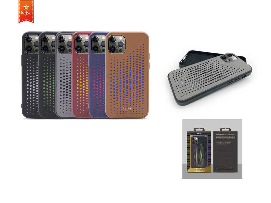 Apple iPhone 12 Pro Kılıf Kajsa Splendid Serisi Circle Kapak Siyah