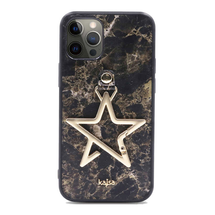 Apple iPhone 12 Pro Kılıf Kajsa Starry Serisi Marble Kapak NO4