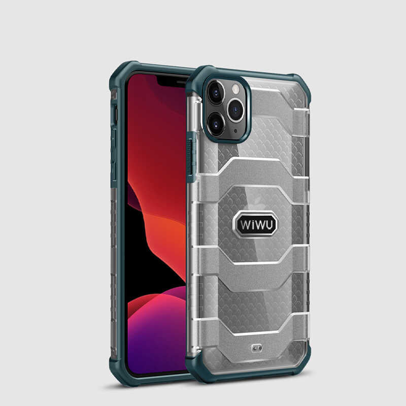 Apple iPhone 12 Pro Kılıf Wiwu Voyager Kapak Koyu Yeşil