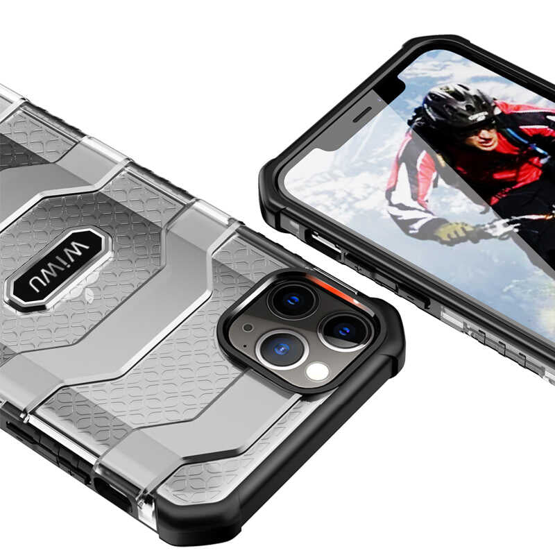 Apple iPhone 12 Pro Kılıf Wiwu Voyager Kapak Kırmızı