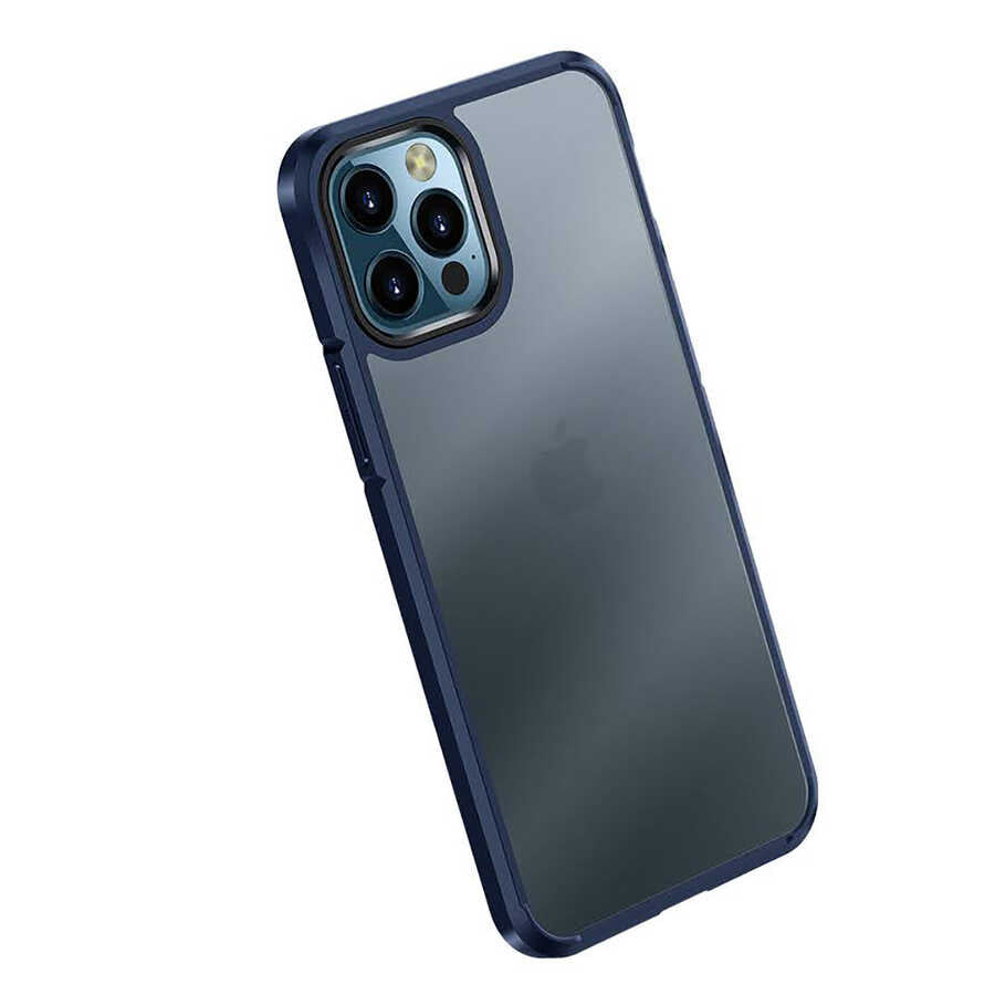 Apple iPhone 12 Pro Kılıf Wlons H-Bom Kapak Lacivert