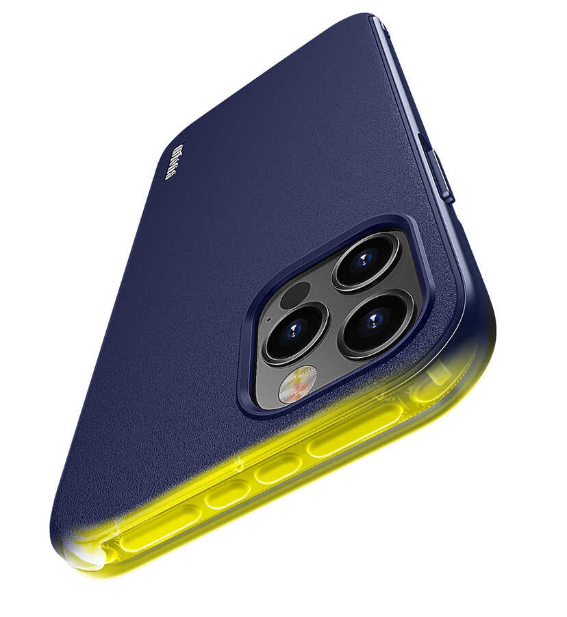 Apple iPhone 12 Pro Kılıf Wlons Hill Kapak Mavi