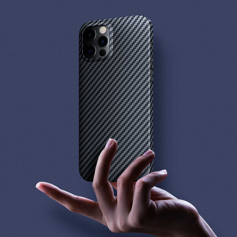 Apple iPhone 12 Pro Max Kılıf Benks Aramid Kapak Siyah