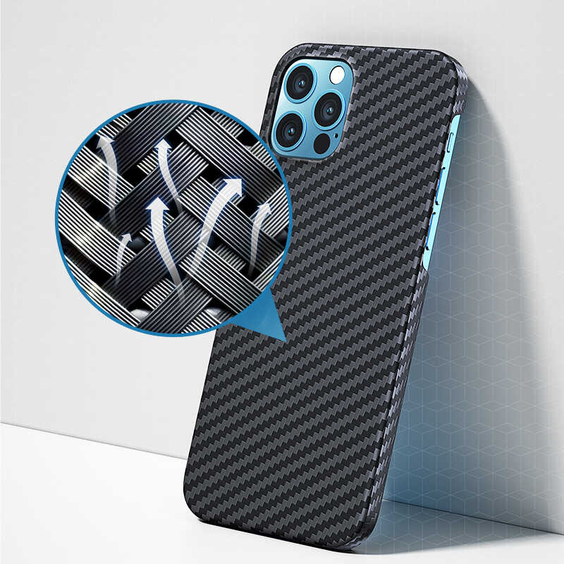 Apple iPhone 12 Pro Max Kılıf Benks MFİ M-safe Magnetic Aramid Kapak Siyah