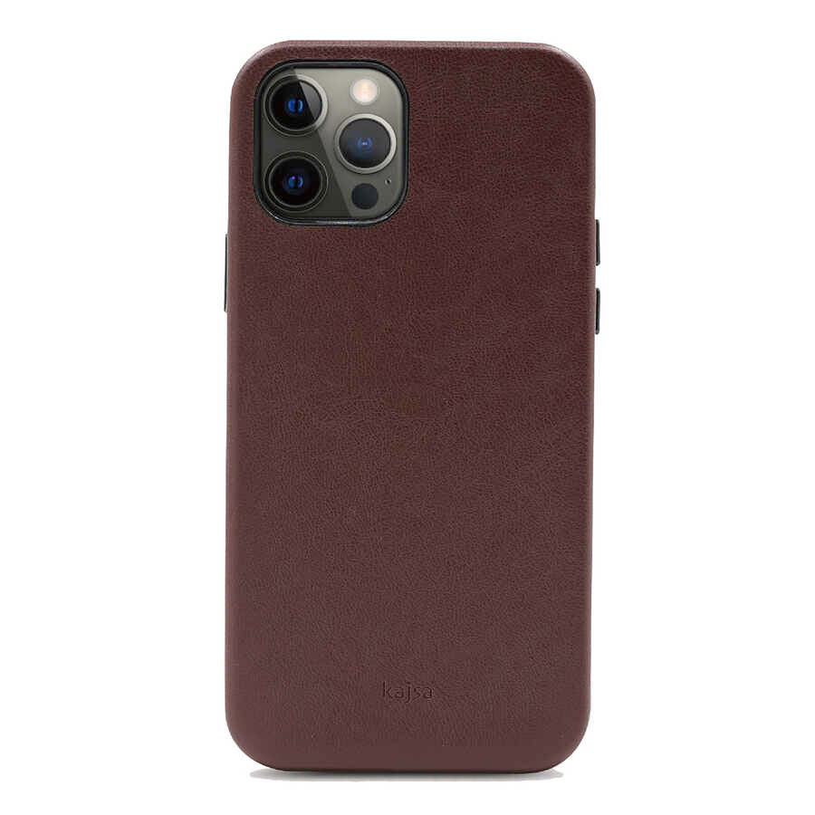 Apple iPhone 12 Pro Max Kılıf Kajsa Crazy Horse Kapak Bordo
