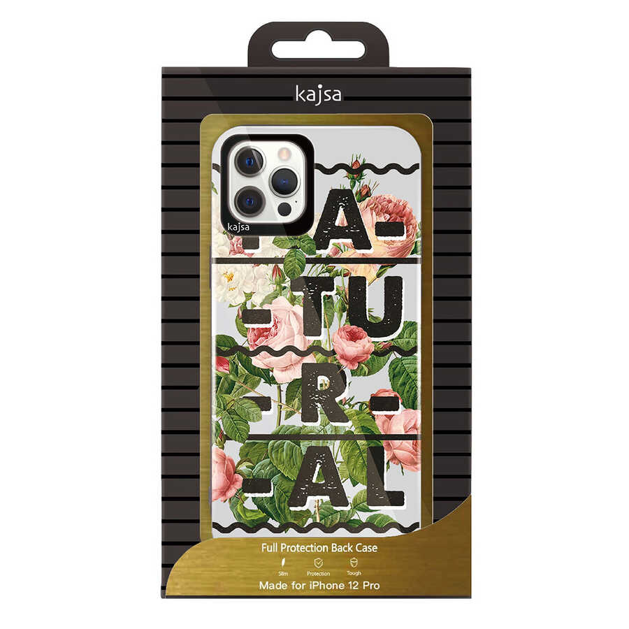 Apple iPhone 12 Pro Max Kılıf Kajsa Floral Kapak NO2