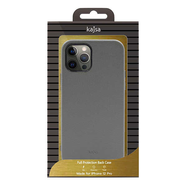 Apple iPhone 12 Pro Max Kılıf Kajsa Litchi Kapak Kahverengi