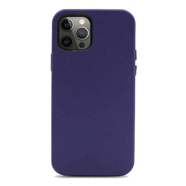 Apple iPhone 12 Pro Max Kılıf Kajsa Litchi Kapak Mavi