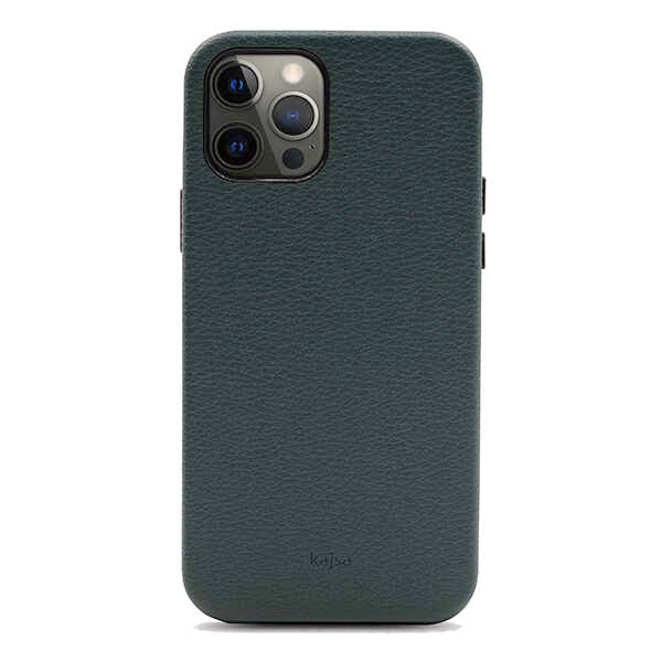 Apple iPhone 12 Pro Max Kılıf Kajsa Litchi Kapak Kahverengi