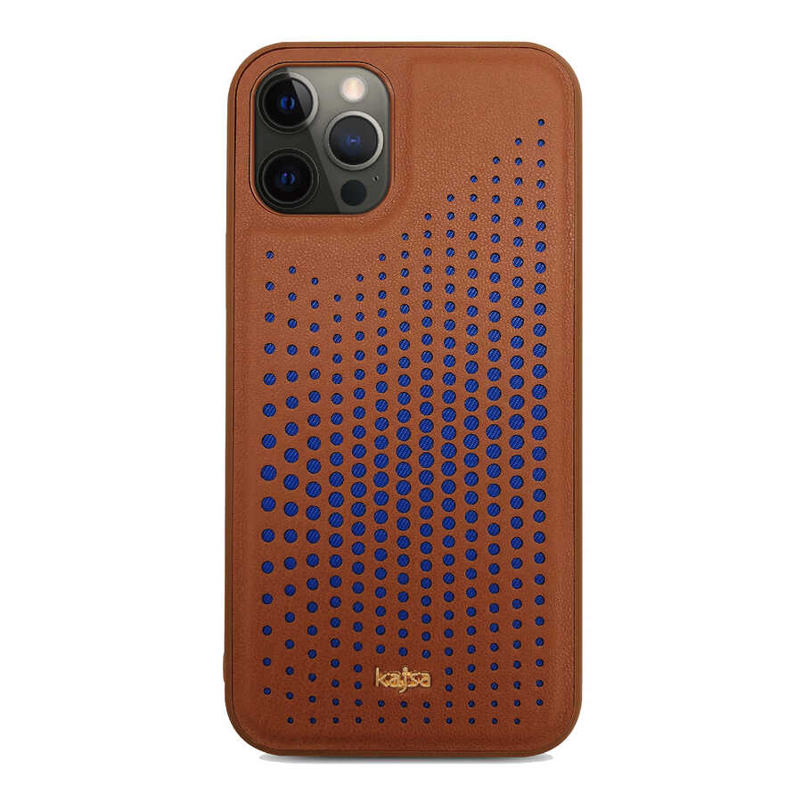 Apple iPhone 12 Pro Max Kılıf Kajsa Splendid Serisi Circle Kapak Siyah