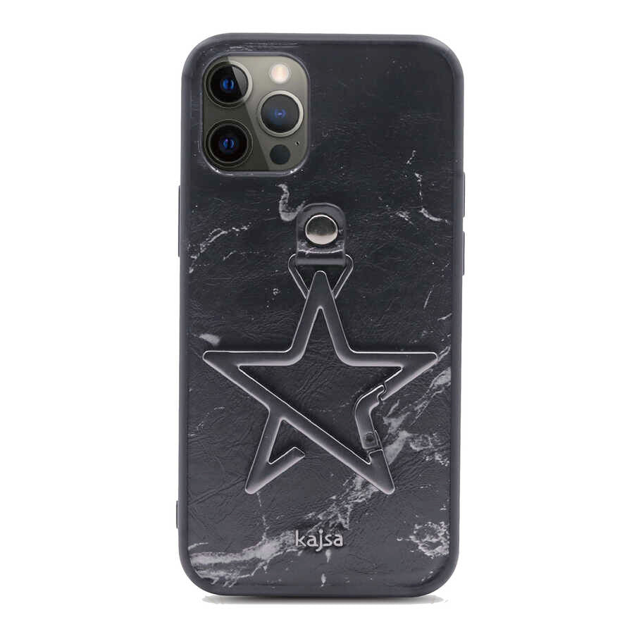 Apple iPhone 12 Pro Max Kılıf Kajsa Starry Serisi Marble Kapak NO1