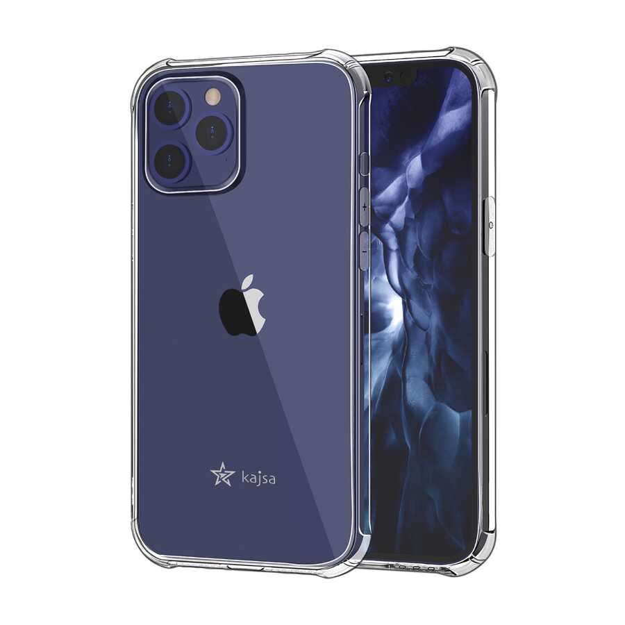 Apple iPhone 12 Pro Max Kılıf Kajsa Transparent Kapak Renksiz